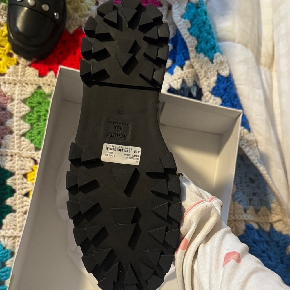 SCHUTZ Black Combat & Moto Boots - Picture 5 of 5